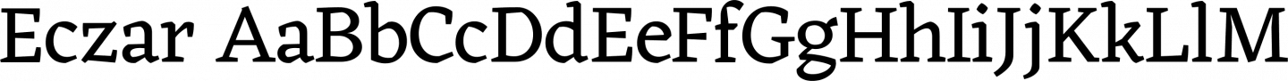 Eczar font family by Rosetta