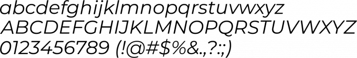 Montserrat Font Specimen