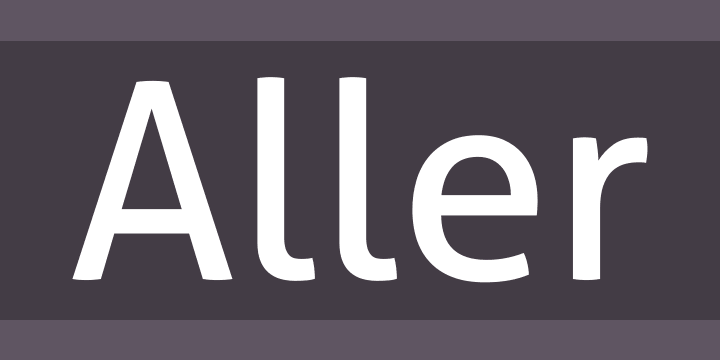 Aller Font Free By Dalton Maag Ltd Font Squirrel