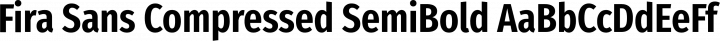 Fira Sans Compressed SemiBold free font