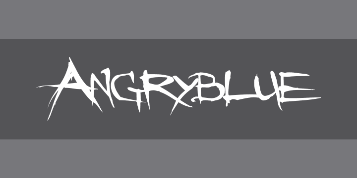 Angryblue | Font Zillion