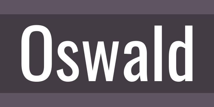 Oswald Font Free by Vernon Adams | Font Squirrel